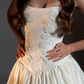 Luxury Beaded Satin Strapless A-Line Wedding Dress DP8393