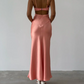 Elegant Pink Prom Dress Satin Sheath Spaghetti Strap Evening Gown Long Party Dress Formal Dress DP6719