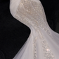 Wunderschönes Elfenbein Herzausschnitt Tüll Glitzerndes Pailletten Design Elegantes Meerjungfrau Bodenlanges Brautkleid, DP6171