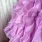 Vintage Lilac Organza 3D Flower Ruffled Tiered Sweet 16 Quinceanera Ball Gown DP7361