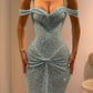 Vintage Glittering Sequin Prom Dress Sheath Sweetheart Evening Gown Spaghetti Strap Party Dress Long Formal Dress DP6888