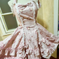Vintage Pink Floral Halter Dress Design A-Line Elegant Tiered Homecoming Dress Birthday Dress Party Dress DP6192