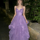 Glamorous Burgundy Spaghetti Strap Sequin Ruffled Sweet 15 Quinceanera Ball Gown DP7919