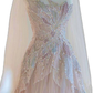 Pink Long Sleeves A-Line Elegant Long Formal Prom Dress Evening Gown, DP4225