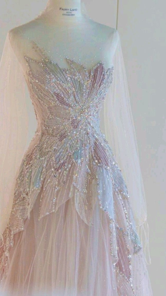 Pink Long Sleeves A-Line Elegant Long Formal Prom Dress Evening Gown, DP4225