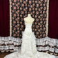 Retro White Strapless Sweetheart A-Line Satin Quinceanera Dresses Sweet 18 Birthday Ball Gowns, DP5916