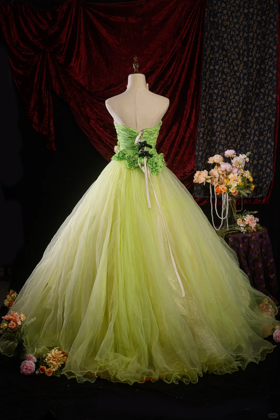 Gorgeous Mint Green Strapless Sequin 3D Flower Sweet 16 Quinceanera Ball Gown  DP7417