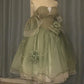 Beautiful Green Sweetheart Beaded 3D Flowers A-Line Tulle Party Dress Homecoming Dress DP6367