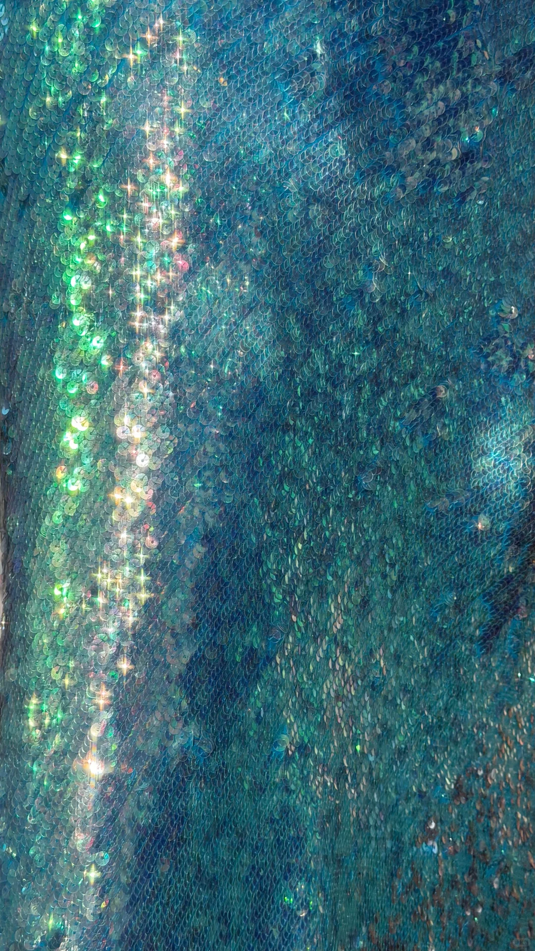 Glamorous Iridescent Green Sequin One Shoulder Mermaid Evening Dress DP8129