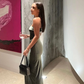Charming Strapless Velvet Sexy Sheath Long Party Dress, DP2403