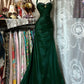 Vintage Satin Halter- Neck Sweetheart Evening Gown Beaded Ruched Mermaid Prom Dress DP7764