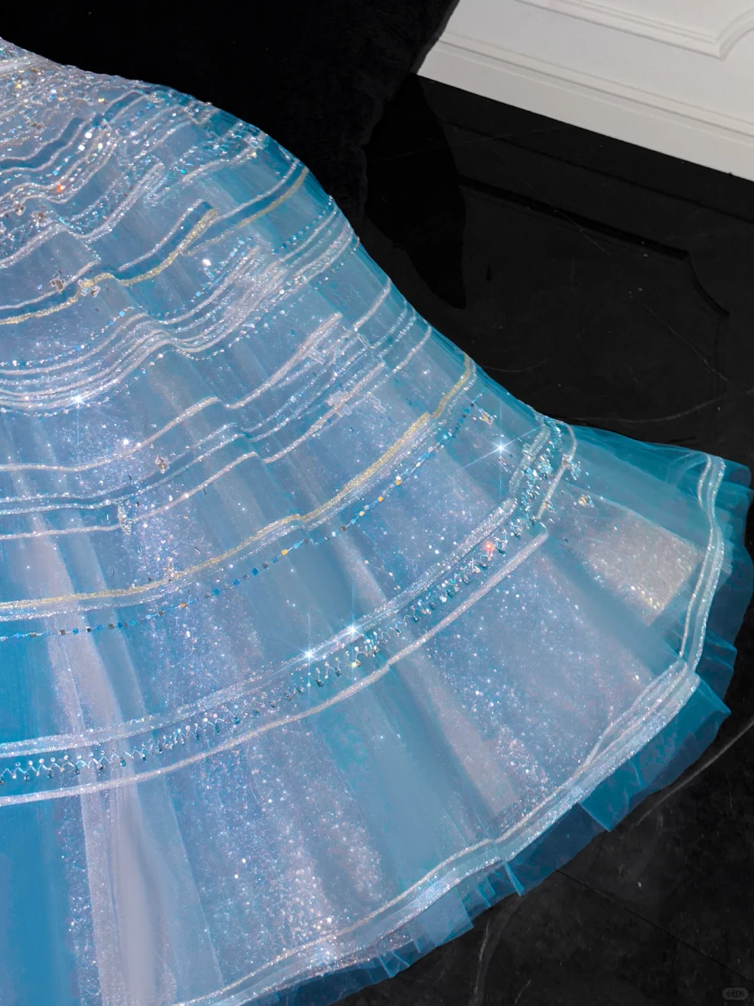 Vintage Sparkling Blue Sequin Sweetheart A-Line Design Tulle Evening Dress Prom Dresses DP6162