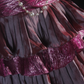 Vintage Fuchsia Strapless Satin Tiered Ruffles A-Line Evening Gown DP7382