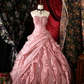 Glamorous Dark Purple Satin Ruffled Sweetheart Beaded Sweet 16 Quinceanera Ball Gown DP7306
