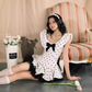 Vintage Black Polka Dot A-Line Homecoming Dress Party Dress Cocktail Dress DP6703