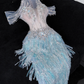 Shiny Light Blue Beaded Sequined Design Mermaid Prom Dress Evening Dress DP6224