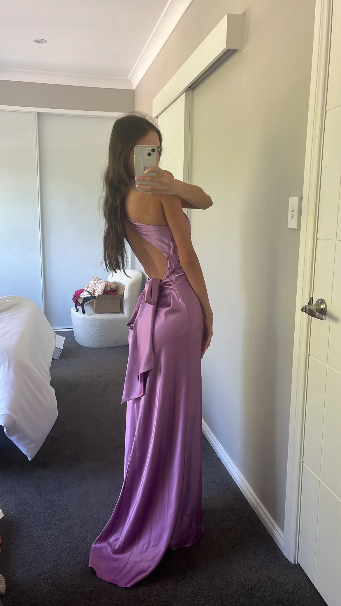 Yellow V Neck Backless Elegant Party Dress Wedding Guest Dress, DP2861
