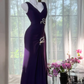 Gorgeous Purple Glittering Beaded Mermaid Prom Dress Evening Dress DP6361