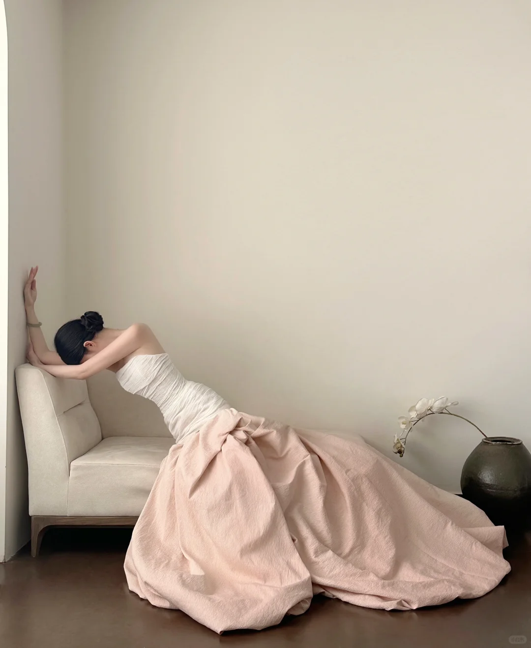 Light Pink Ombre Strapless A-Line Long Evening Dresses Birthday Outfit –  DSProm