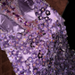 Gorgeous Purple A-Line Floral Beading Long Evening Party Dress Birthday Outfits, DP5075
