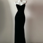 Royal Blue Sweetheart Mermaid Velvet Long Formal Prom Dress Evening Dress, DP5060