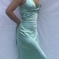 Elegant Dark Purple V Neck Halter Vintage Prom Dress, DP2276