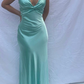 Elegant Dark Purple V Neck Halter Vintage Prom Dress, DP2276