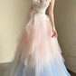 Elegant Sweetheart Ombre A-Line Tulle Party Dress Birthday Outfits Senior Prom Dress, DP5051