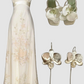 Elegant Ivory Straps Embroidery Sheath Satin Long Prom Dress, DP4303