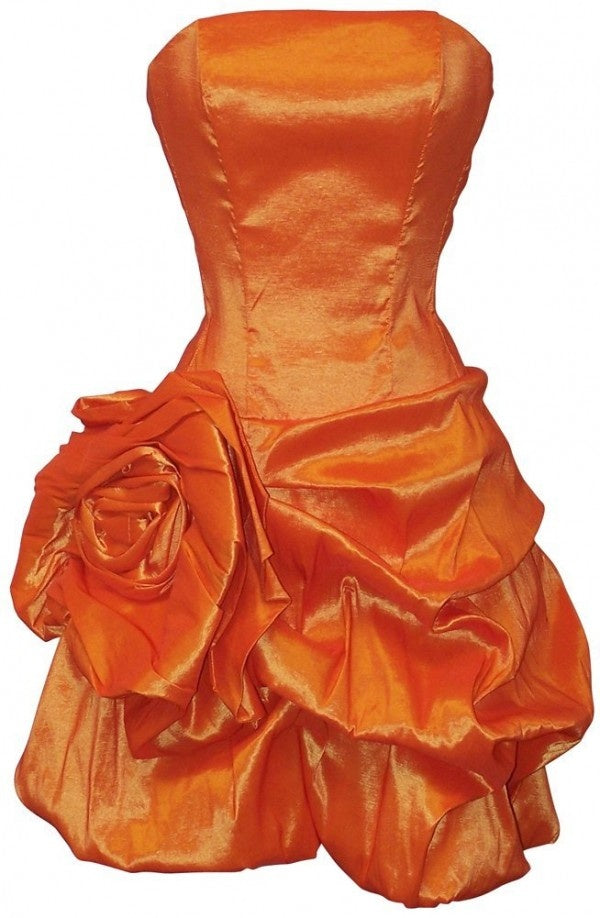 Orange Strapless A-Line Vintage Short Party Dress Homecoming Dress, DP4314