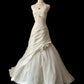 White Halter A-Line Vintage Long Wedding Dress Birthday Gown, DP4315