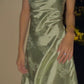 Sage Green Straps Satin Short Party Dress Homecoming Dress, DP4318