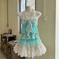 Blue Strapless A-Line Lace Homecoming Dress Mini Birthday Outfit, DP4321