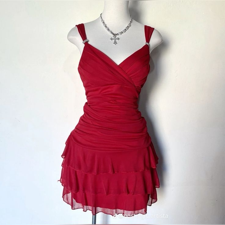 Red Straps Sheath Homecoming Dress Mini Birthday Outfit, DP4324