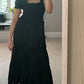 Simple Black A-Line Party Dress Fashion Vacation Dress, DP4352