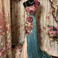 Vintage One Shoulder Embroidery Mermaid Vintage Evening Gown Party Dress, DP4375