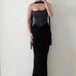 Elegant Strapless Mermaid Satin Long Evening Party Dress Prom Gown, DP4401