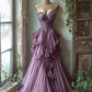 Dusty Purple Sweetheart A-Line Vintage Long Formal Evening Party Dress, DP4447