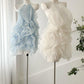 Light Blue Halter Ruffles Homecoming Dress Mini Birthday Dress, DP4477