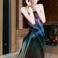 Colorful Strapless A-Line Unique Long Party Dress Birthday Outfits, DP4479