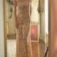 Ivory Spaghetti Straps Sheath Lace Sexy Long Party Dress Evening Gown, DP4480