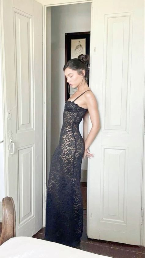 Navy Blue Spaghetti Straps Mermaid Lace Sexy Long Party Dress Birthday Dress, DP4486