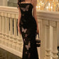Elegant Ivory Spaghetti Straps Mermaid Long Party Dress Evening Dress, DP4498