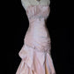 Light Pink Straps Mermaid Beading Vintage Long Party Dress Birthday Outfits, DP5424