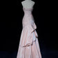 Light Pink Straps Mermaid Beading Vintage Long Party Dress Birthday Outfits, DP5424