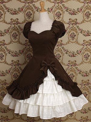 Retro Brown A-Line Bowdot Short Party Dress Vintage Homecoming Dress, DP5426
