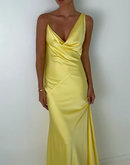 long silk dress for wedding guest Long Wedding-Guest Dress with Long Sleeves
