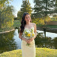 Light Yellow Spaghetti Straps Sheath Lace Long Party Dress Wedding Guest Dress, DP4537