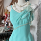 Tiffany Blue Straps Mermaid Vintage Long Party Dress Formal Evening Gown, DP4555