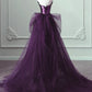 Purple Strapless Sequins Mermaid Long Prom Dress Formal Evening Gown, DP4569